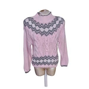 Vintage Jamie Scott‎ Hand Knit Cottagecore Sweater Size Small Grannycore